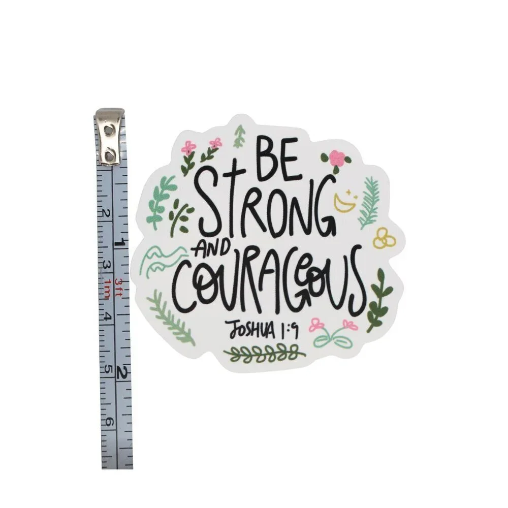 Sticker Religious Christian Bible Verse Joshua 1:9